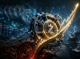 Cypherpunk Technologies Stock: Zcash Mining Risk Metaphorical illustration of Cypherpunk Technologies’ Zcash mining flywheel, rising stock momentum, dilution risk, and volatile digital-asset exposure.
